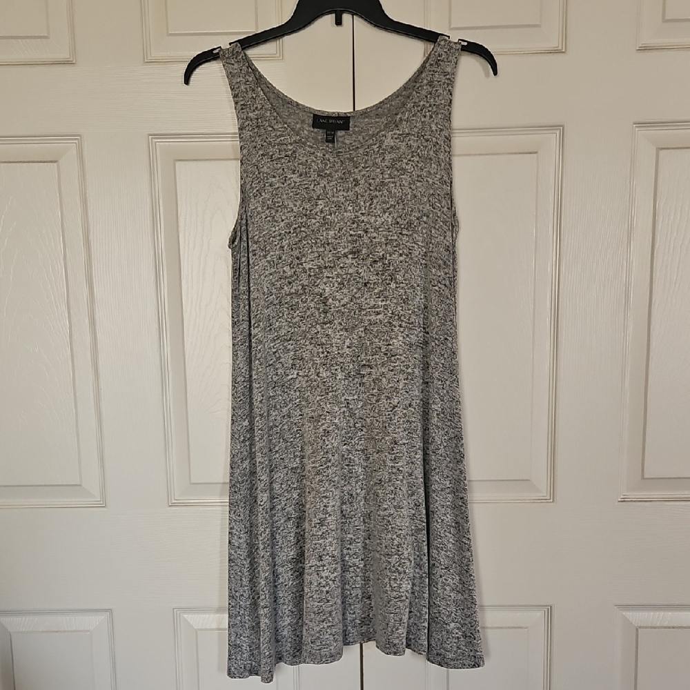 Lane Bryant Gray A-line Scoop Neck Mini Dress